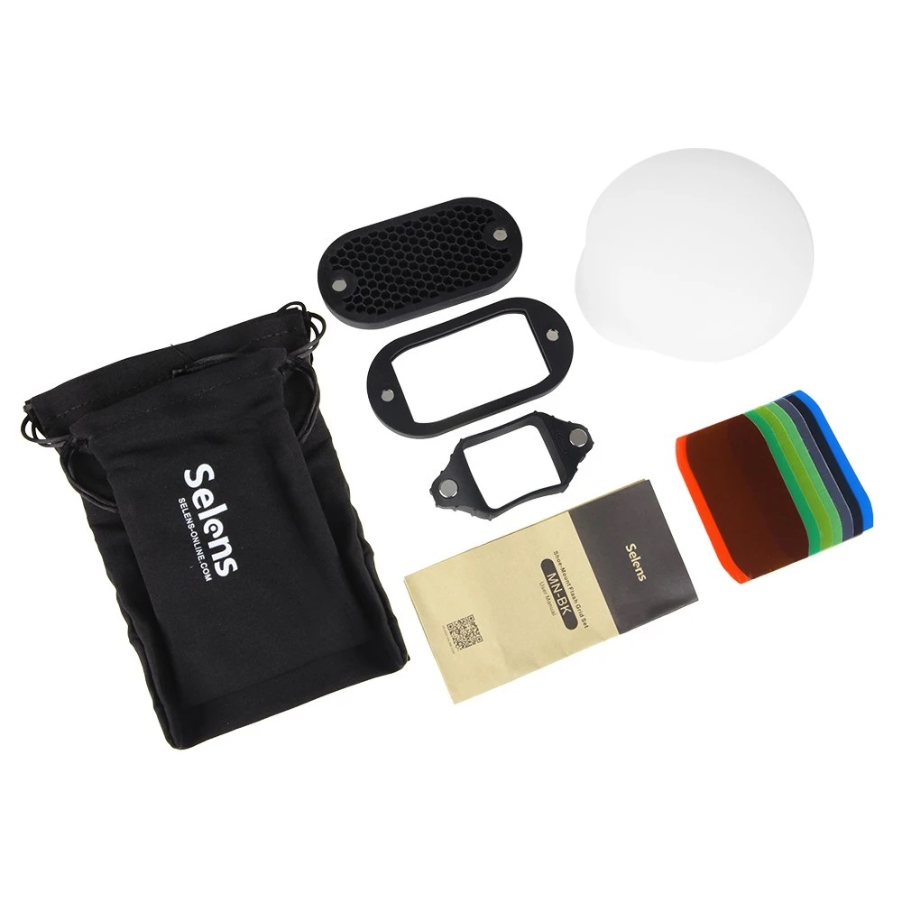 Snoot Flash Modifier - Selens filtros de 7 colores, rejillas