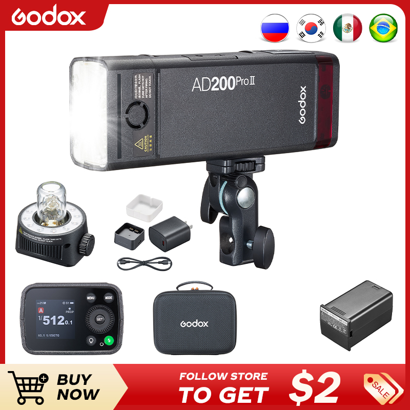Photography Lighting Kit Godox - Godox AD200ProII TTL 2.4G Cámara inalámbrica