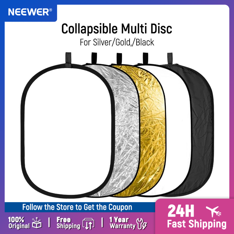 Reflector Disc Silver - NEEWER Reflectores de Luz para Fotografía