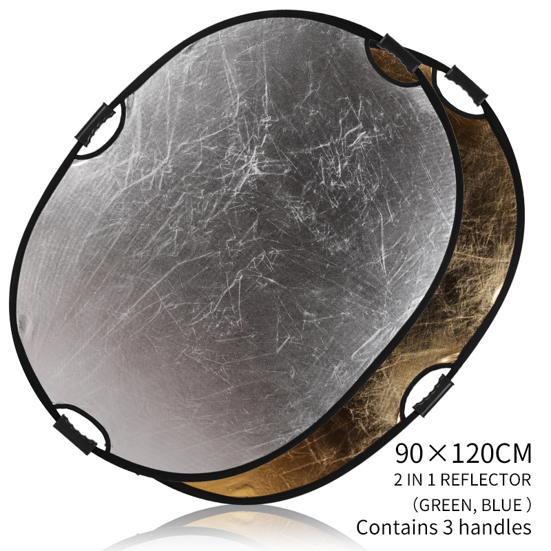 Reflector Disc Silver - Reflector de luz ovalado multidisco portátil