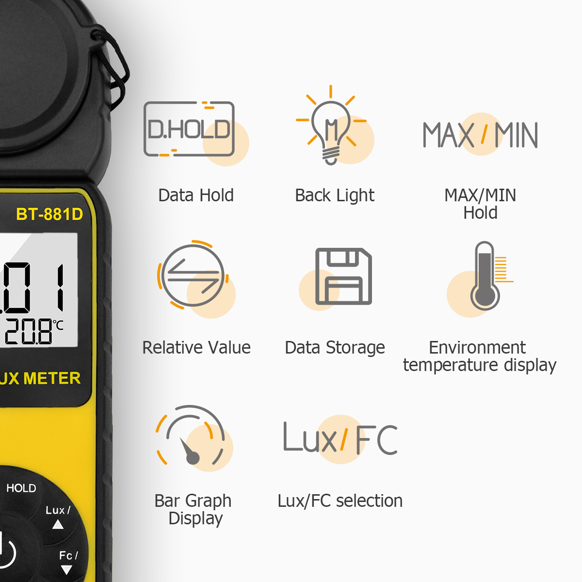 Photography Lighting Meter - Medidor de luz digital de 400.000
