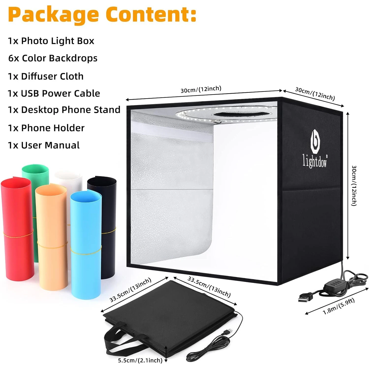 Photography Led Lighting Kit - Lightdow Kit de caja de luz