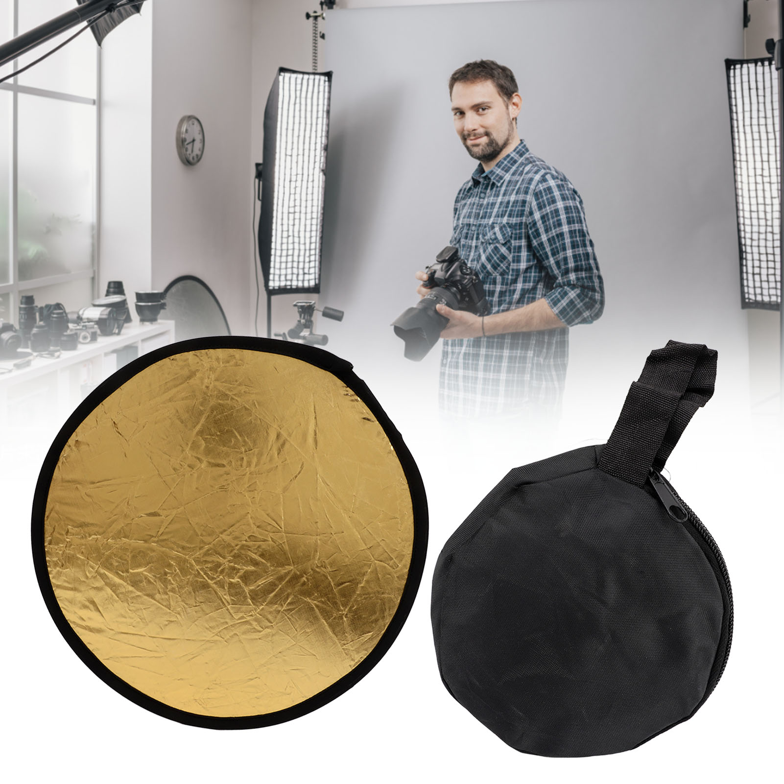Reflector Disc Silver - Reflector de Luz Plegable 2 en