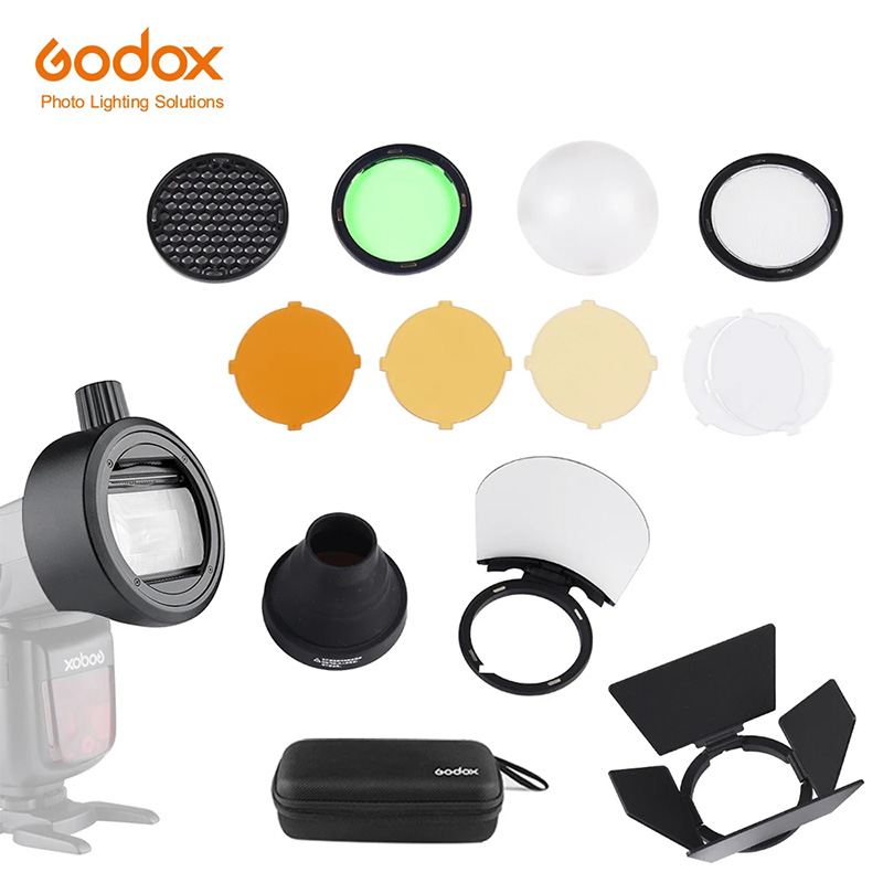 Photography Lighting Kit Godox - Godox S-R2/AK-R1/BD07/H200R/AD-P/AD-L/EC200 adaptador de Flash puerta
