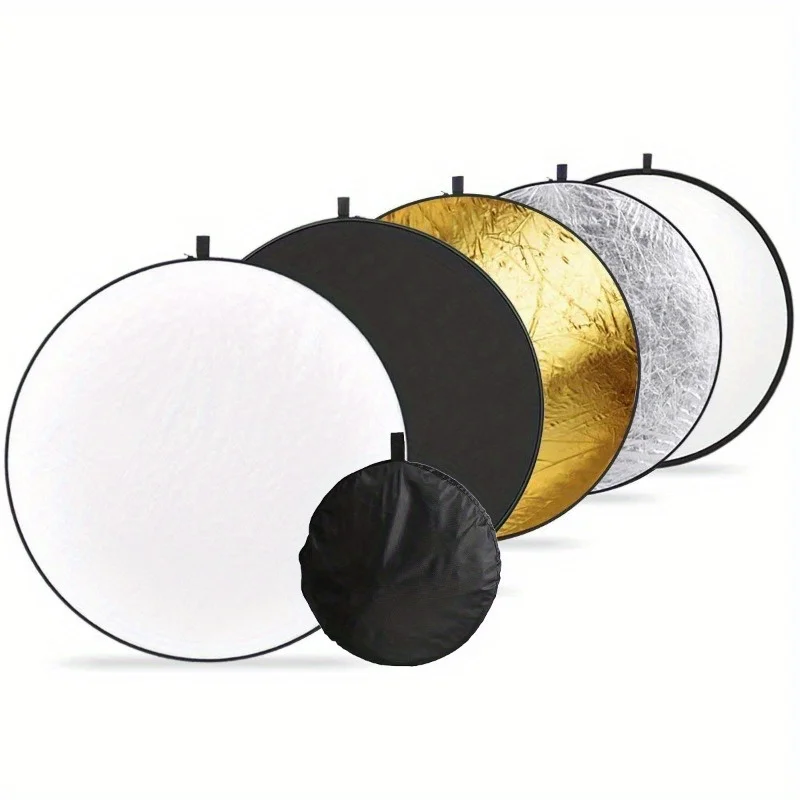 Reflector Disc Silver - Kit de reflectores portátiles cinco en