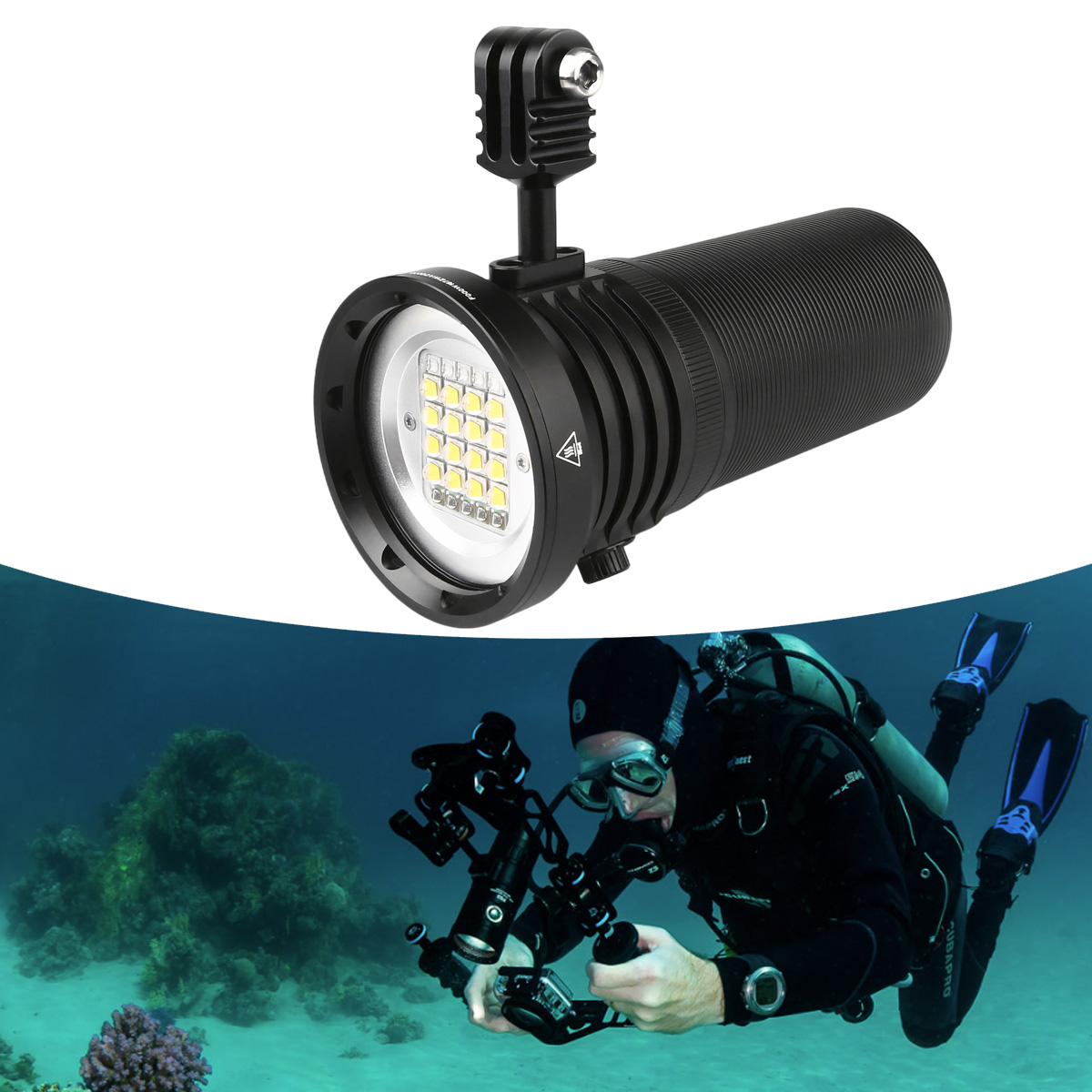 Linterna de Buceo LED Recargab - Photography Lighting Angles reseña y precio