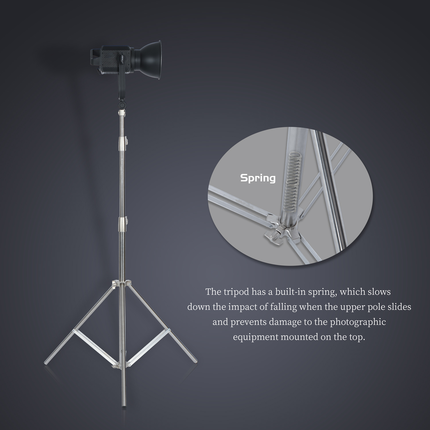 Soporte de luz de acero inoxid - Photography Lighting Tool reseña y precio