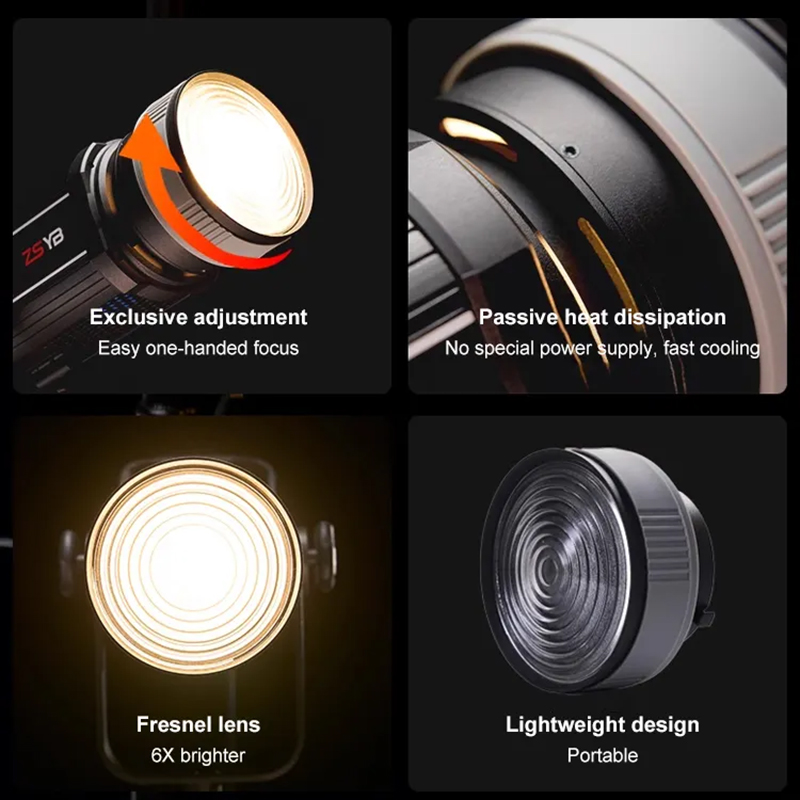 Lente Fresnel con Enfoque Ajus - Photography Lighting Meter reseña y precio