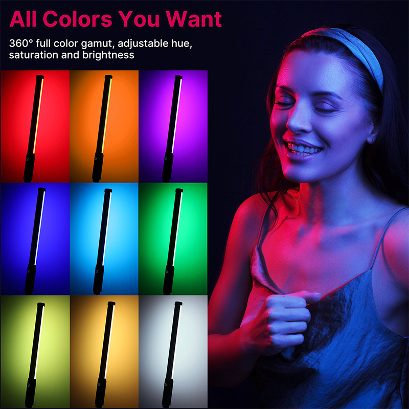 Ulanzi VL119 luz de palo color - Torjim Rgb Photography Video Lighting reseña y precio