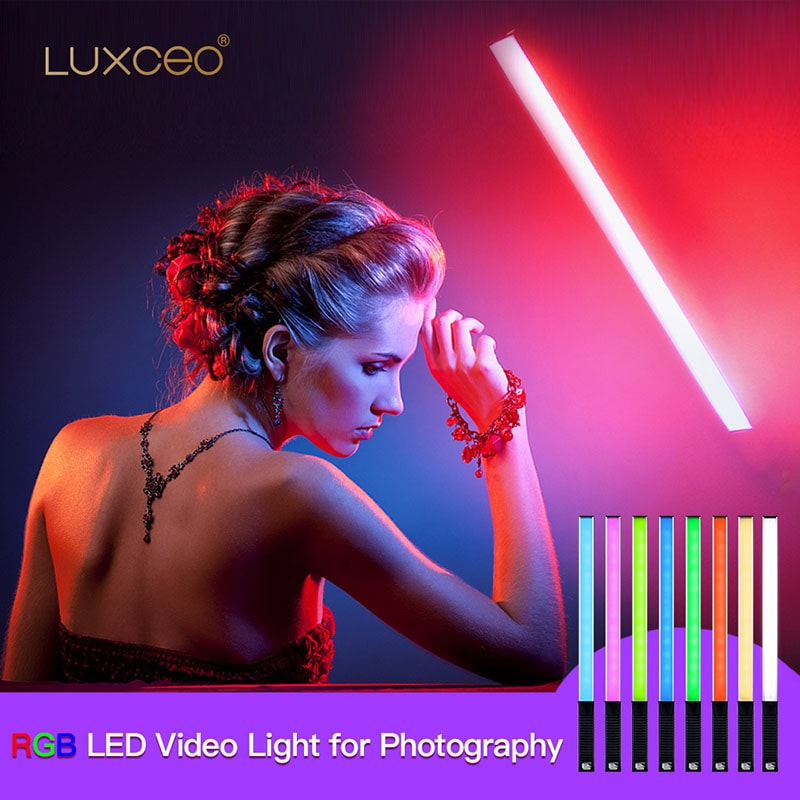 LUXCEO Q508A tubo de luz de ví - Torjim Rgb Photography Video Lighting reseña y precio