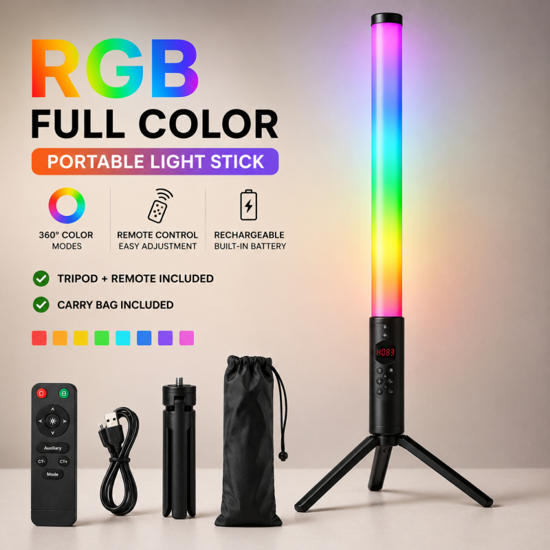 Varita de Luz de Video RGB Por - Torjim Rgb Photography Video Lighting reseña y precio
