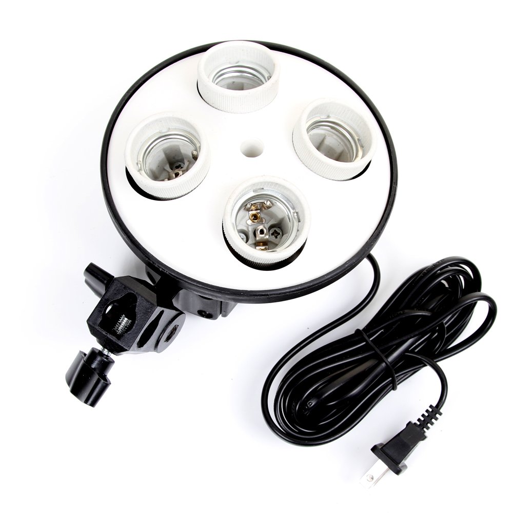 Base de cuatro portalámparas E - Photography Lighting Kits reseña y precio