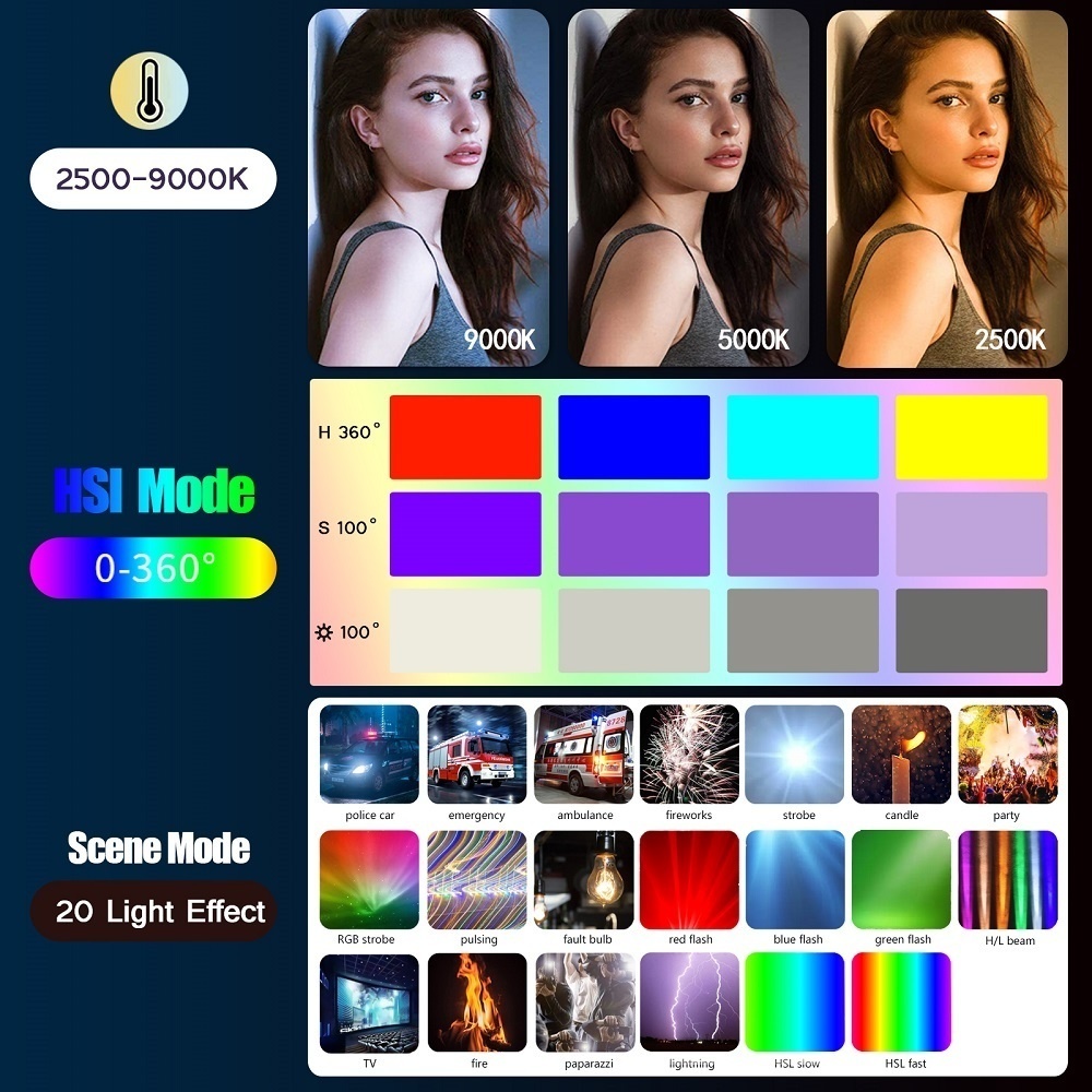 Varita de luz RGB de 50CM, man - Photography Lighting Types reseña y precio