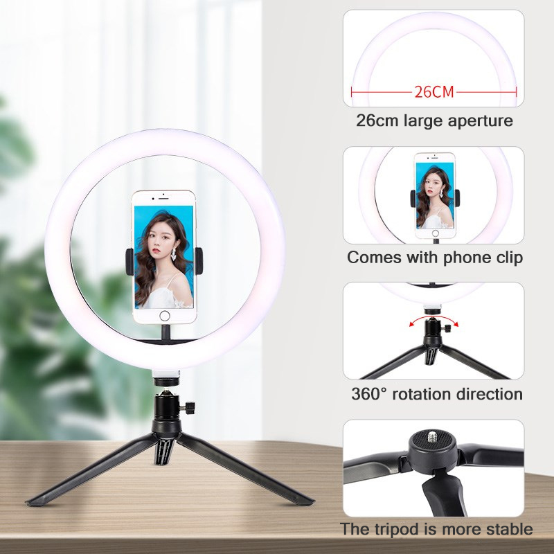 Anillo Led de 26cm y 10 pulgad - Photography Led Lighting Kit reseña y precio