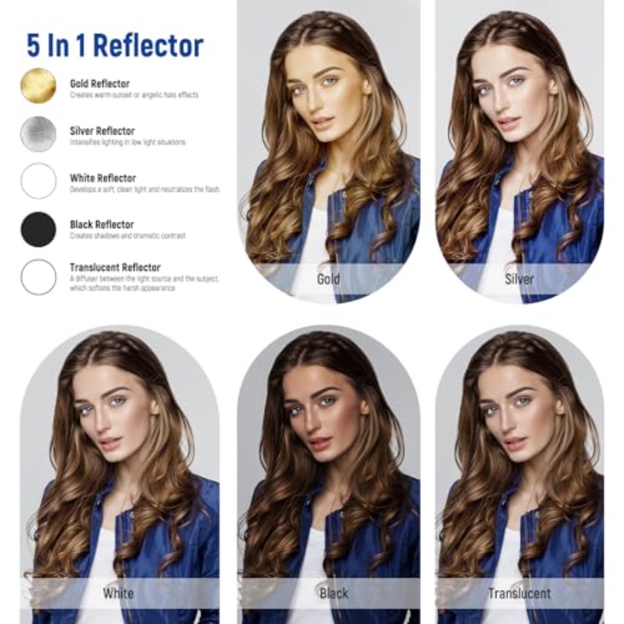 Reflector de Luz Plegable 5 en - Reflector Disc Silver reseña y precio