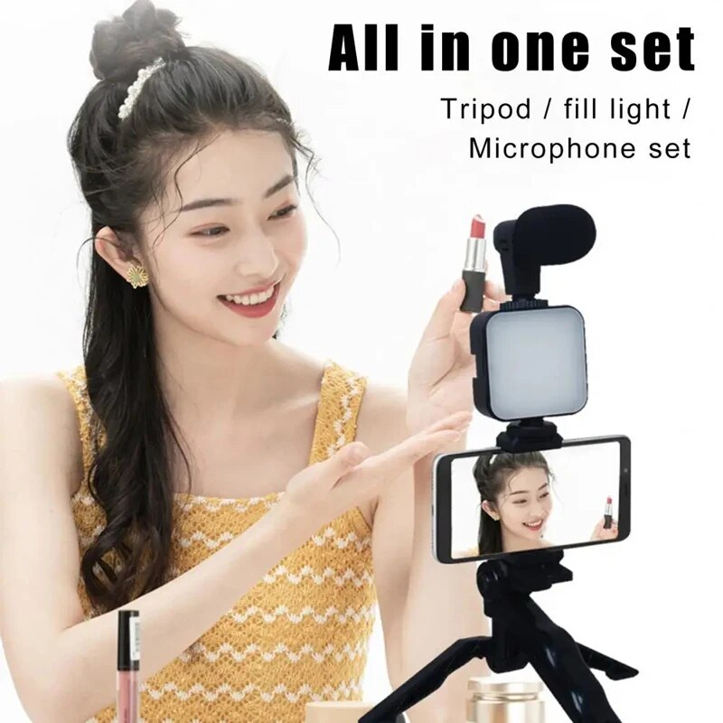 Kit de vlogging para teléfono  - Photography Led Lighting Kit reseña y precio